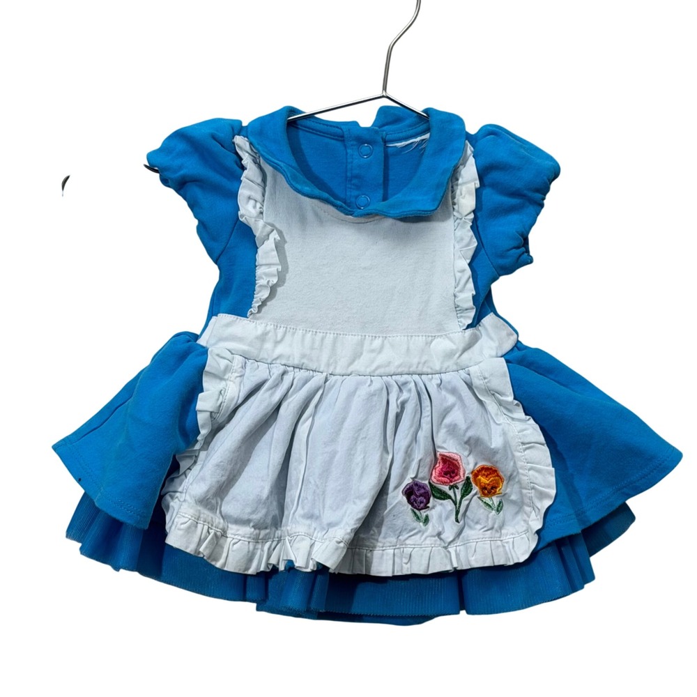 Disney's Alice in Wonderland Baby Dress Small Blue Costume Tutu Embroidered